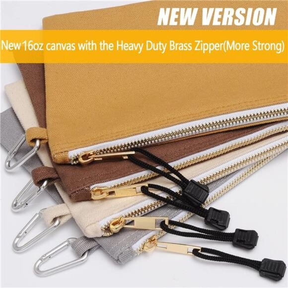 Utility Bag, Canvas Zipper Tool Bags - Heavy Duty Tools Pouch - Picture 3 of 7